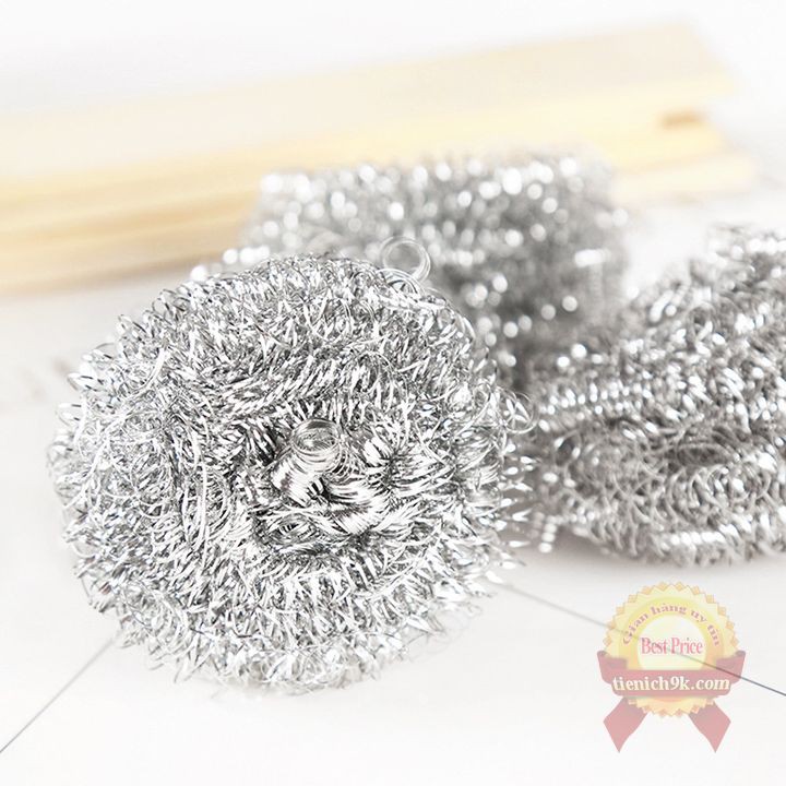 Set 4 bùi nhùi cọ nồi thép làm sạch dụng cụ nhà bếp đa năng không gây xước