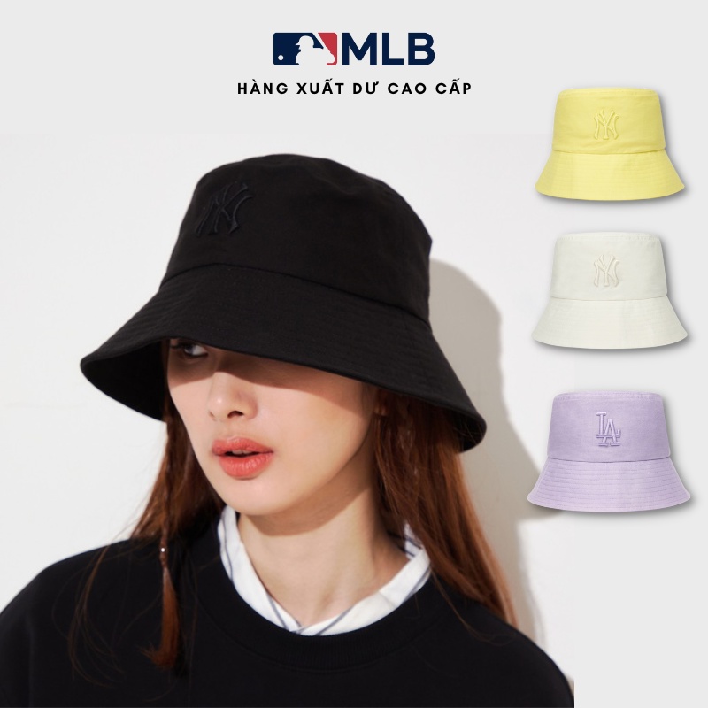 Mũ MLB dáng bucket thêu chữ NY hàng xuất dư cao cấp phong cách Hàn Quốc - Hùng Nón Hiệu