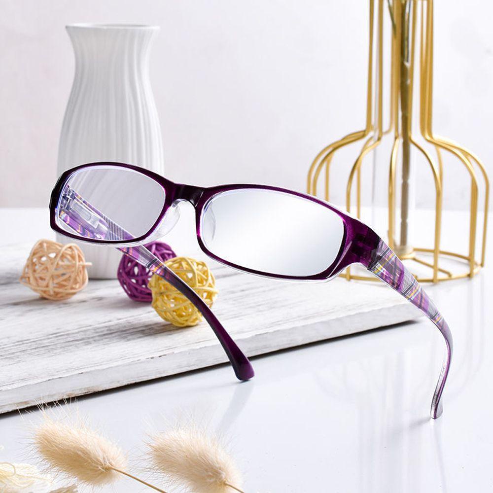 TWINKLE Kính Đọc Sách Viền Vuông Kẻ Sọc Caro Phong Cách Retro Cho Nữ