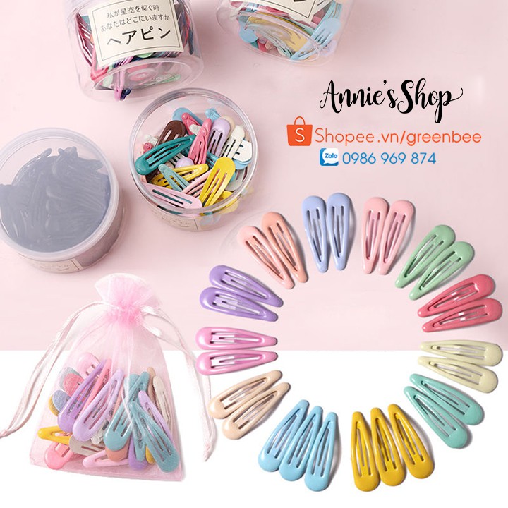 Set kẹp tóc màu Pastel Candy ngọt ngào