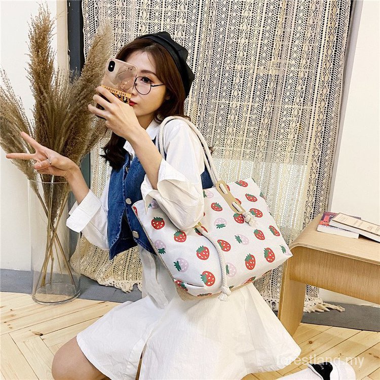 Túi đựng hộp cơm trưa thiết kế đơn giản thời trang mùa hè dành cho nữ