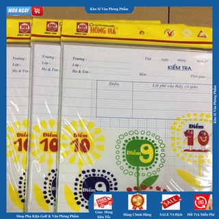 [RẺ VÔ ĐỊCH] Giấy kiểm tra 4 ôly cấp 1 Hồng Hà 2.5x2.5 ( 1 tập 15 tờ đôi )