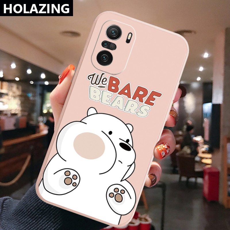 Ốp Điện Thoại Góc Vuông In Hình We Bare Bears Cho Xiaomi Redmi Note 10 Pro 9S 9A POCO X3 NFC M3 Pro 5G