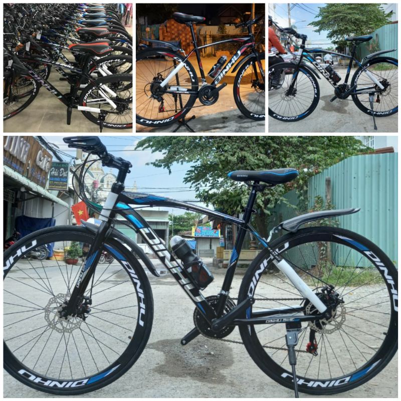 Xe đạp touring 700c cuộc khung thép nhập khẩu Đài Loan