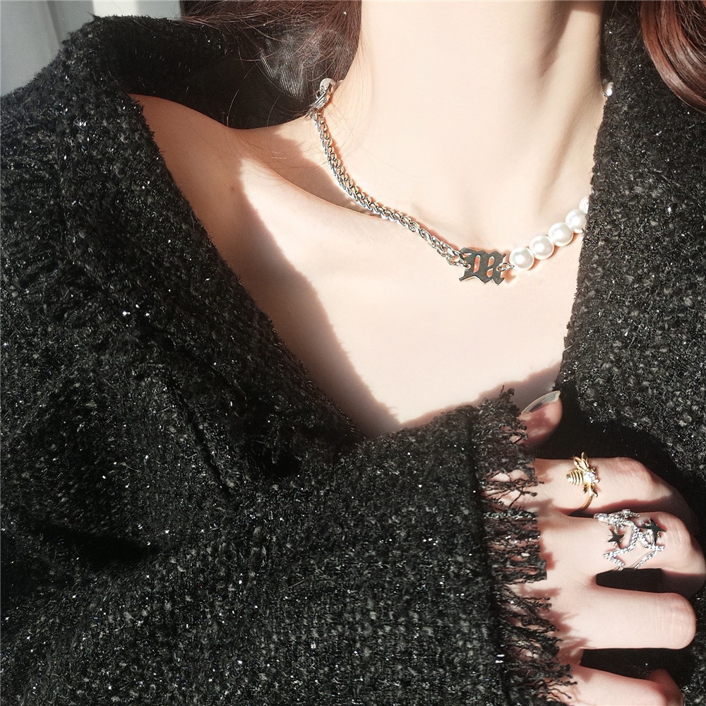 Vòng Cổ / Vòng Tay Đính Ngọc Trai Nhân Tạo Phong Cách Hàn Quốc Cá Tính