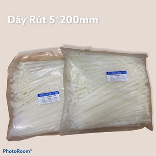 Dây rút nhựa 5*200mm ( ĐÓNG GÓI 1 BỊCH GỒM 500 SỢI DÂY RÚT )