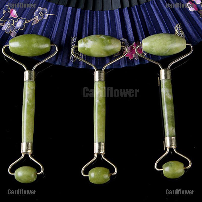 1pc face body spa massage roller facial massager jade stone anti-aging therapy