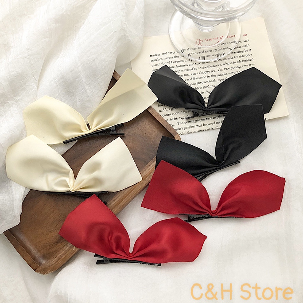 Sét kẹp tóc đính nơ vải nhung xinh xắn💝Cặp kẹp tóc hình nơ thời trang Hàn Quốc phong cách Ulzzang dễ thương cho nữ KEP2