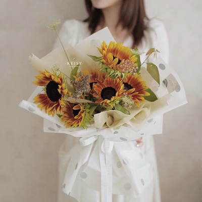 Set 20 Tờ Giấy Gói Bánh Trang Trí Họa Tiết Hoa Xinh Xắn DIY