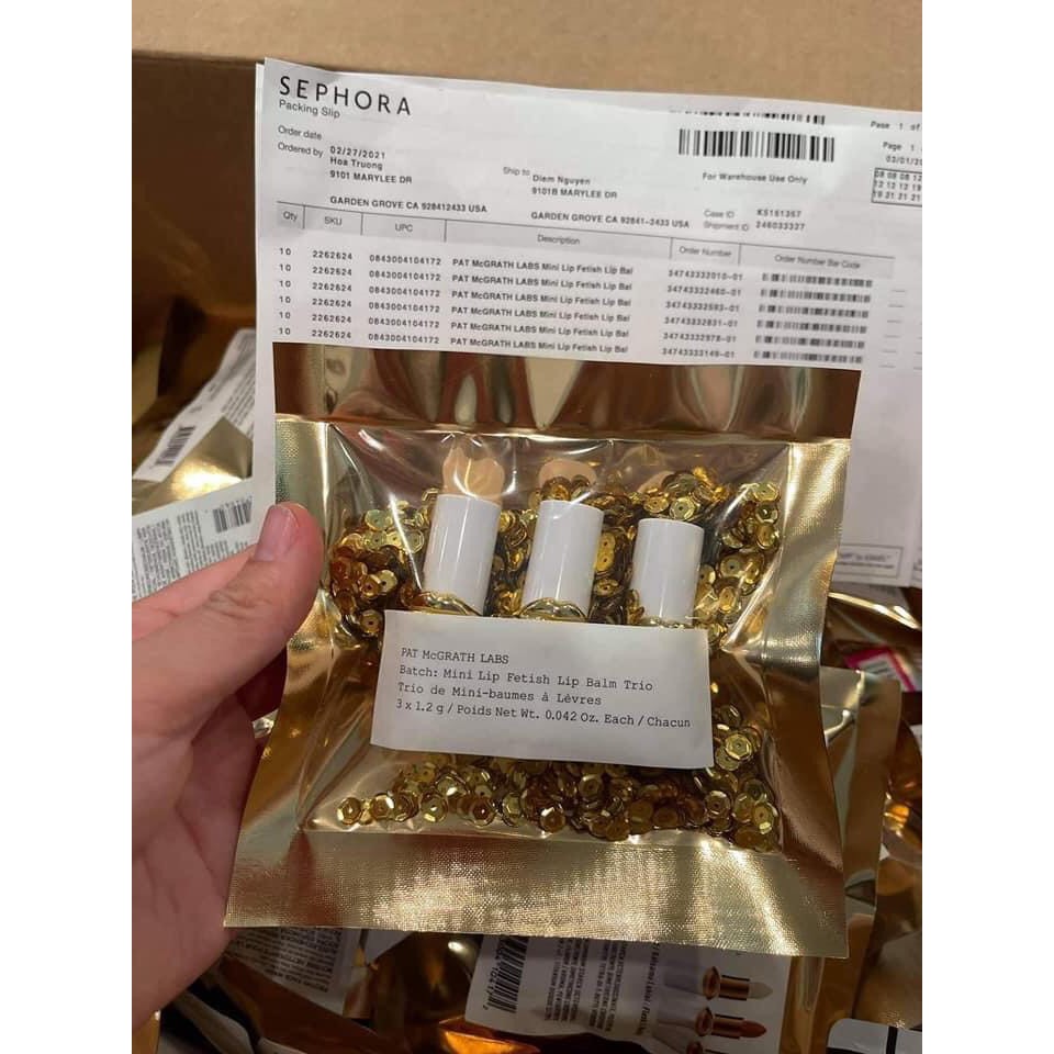 💖 Son Dưỡng PAT McGRATH LABS Lip Fetish Noir Lip Balm - SET MINI 3 thỏi 💖 | BigBuy360 - bigbuy360.vn