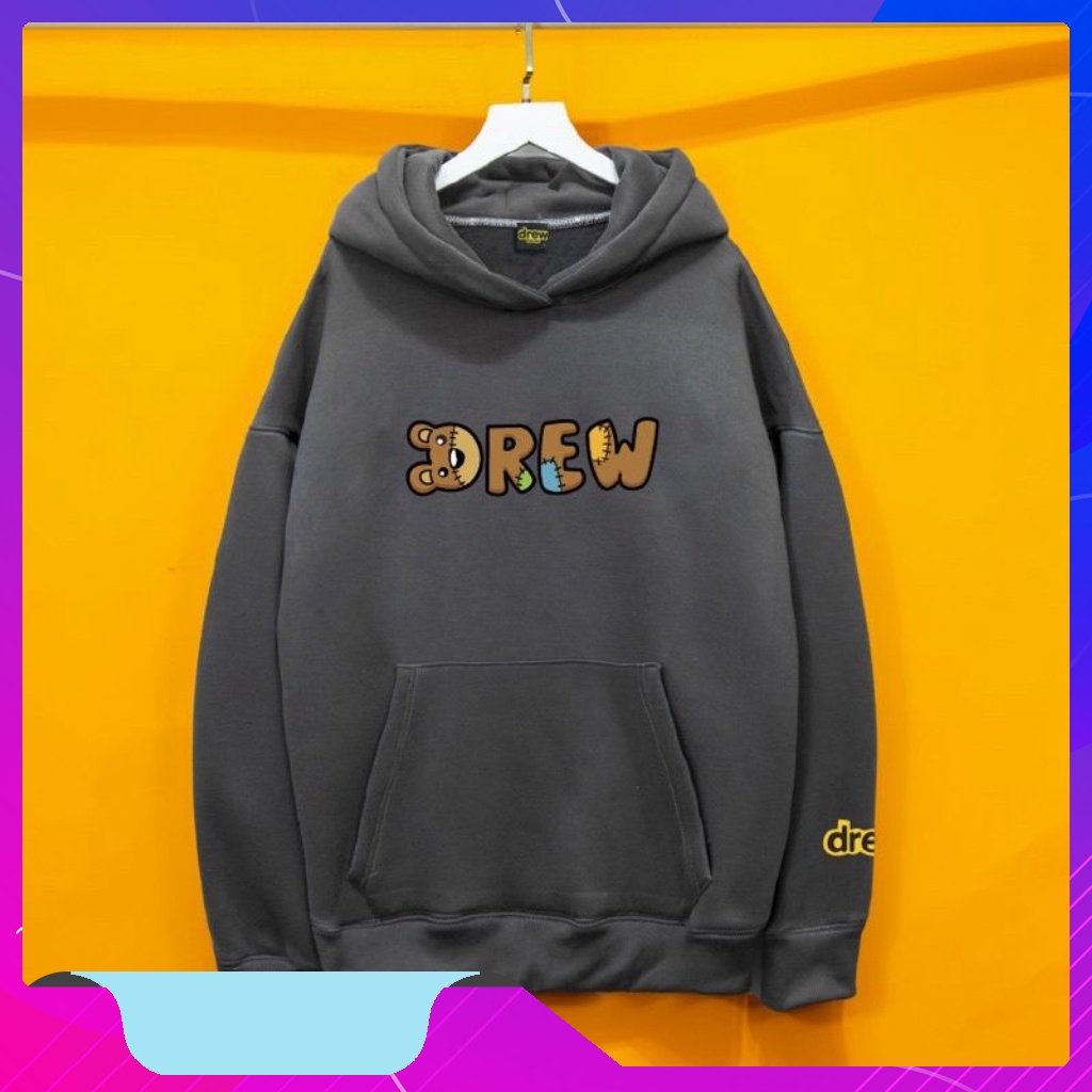 Áo Nỉ HOODIE Drew house Chữ gấu, áo nỉ bông hoodie unisex nam nữ