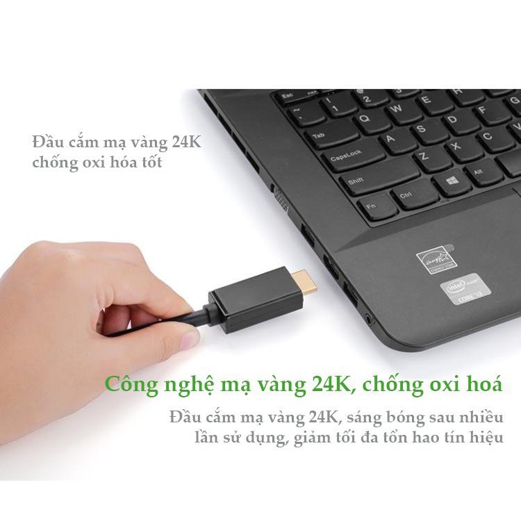 [Mã ELHACE giảm 4% đơn 300K] Cáp Chuyển Displayport To HDMI UGREEN 10203 Dài 3M - Hàng Chính Hãng