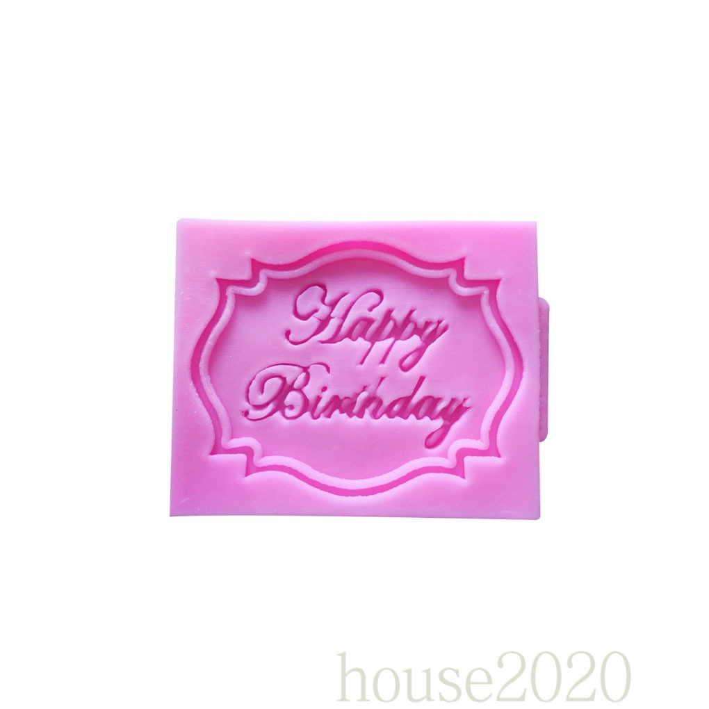 Khuôn silicone tạo hình chữ Happy Birthday 3D trang trí bánh kem sinh nhật 2020