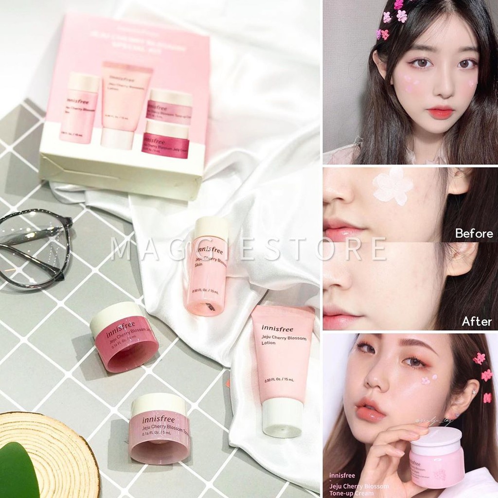 Kit dưỡng Innisfree Cherry Blossom Special 4 món