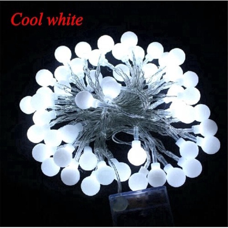 Dây đèn LED 100 bóng hình quả bóng dùng trang trí tiệc