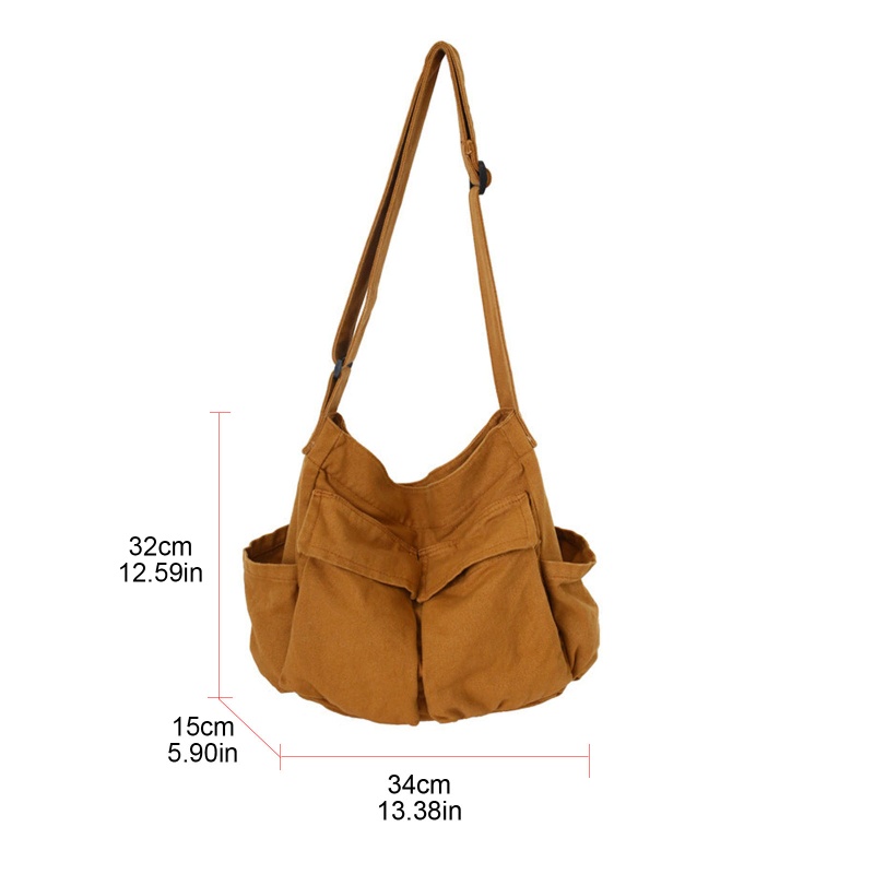 Túi Xách Canvas Đeo Vai Kiểu Dáng Đơn Giản Thời Trang Dành Cho Nữ