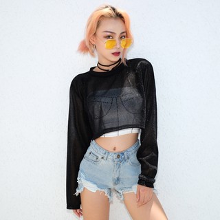 Áo lưới Croptop Kim Tuyến
