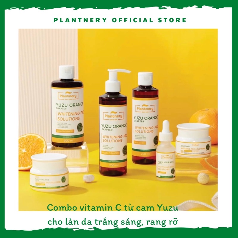 Nước hoa hồng vitamin C chiết xuất cam Yuzu, vitamin C đậm đặc cho da sáng và rạng rỡ Plantnery 250ml