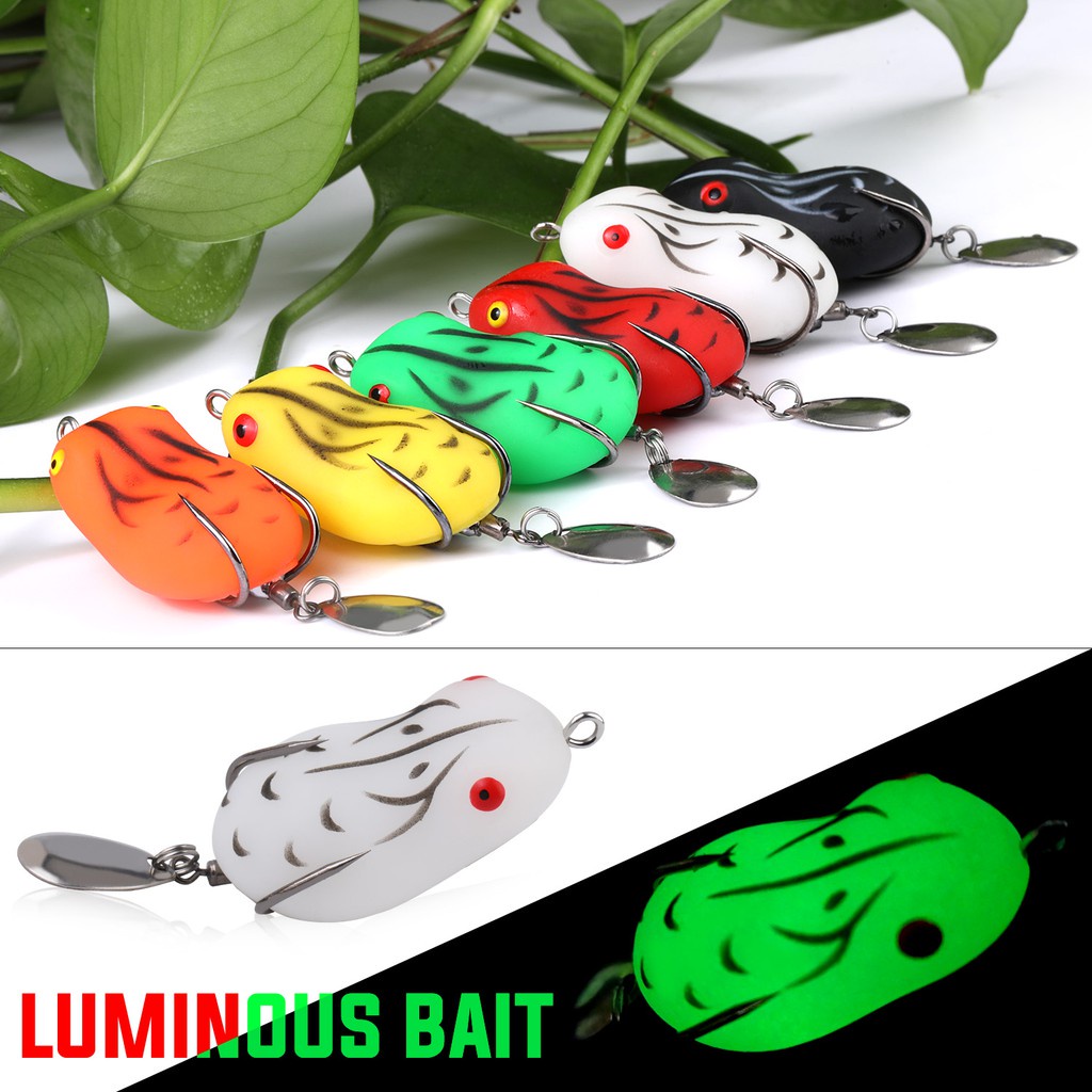 Mới Sequin Frog Mồi Câu Cá Mồi Câu Cá Mềm 4.5cm/7g Soft Bionic Frog Frog Móc Đôi Mô Phỏng Cơ Thể Rỗng Xoay Mồi Giả Đúc Trên Móc Công Cụ Câu Cá Trên Mặt Nước