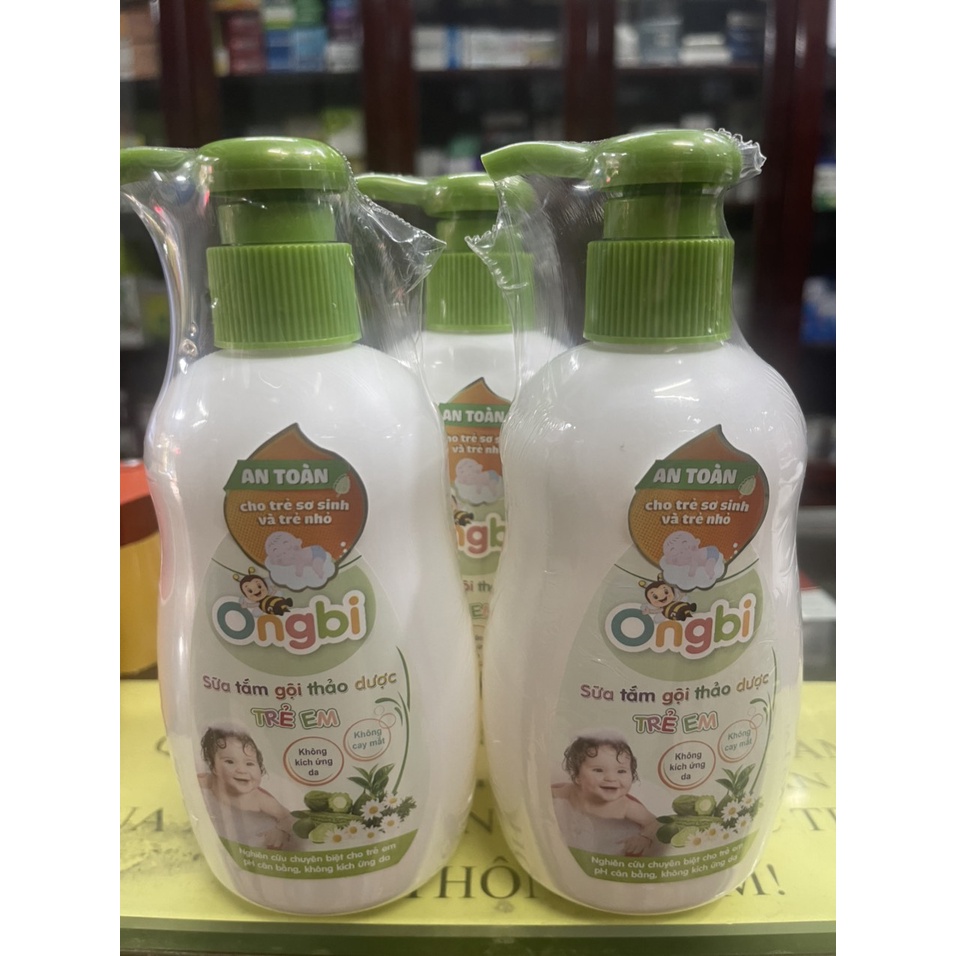 Sữa tắm gội thảo dược trẻ em Ongbi 200ml- Hoa Linh
