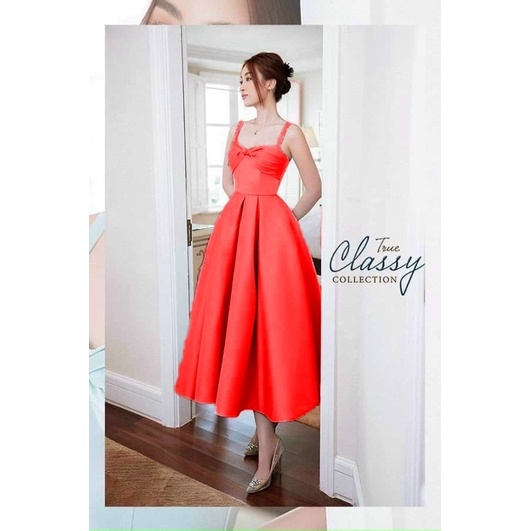 Đầm dự tiệc xoắn ngực 2 dây siêu xinh - size M/L -MS249V