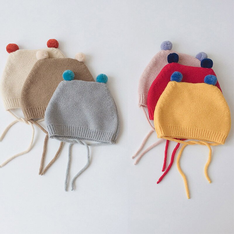 Mũ Len Beanie Màu Sắc Dễ Thương Cho Bé