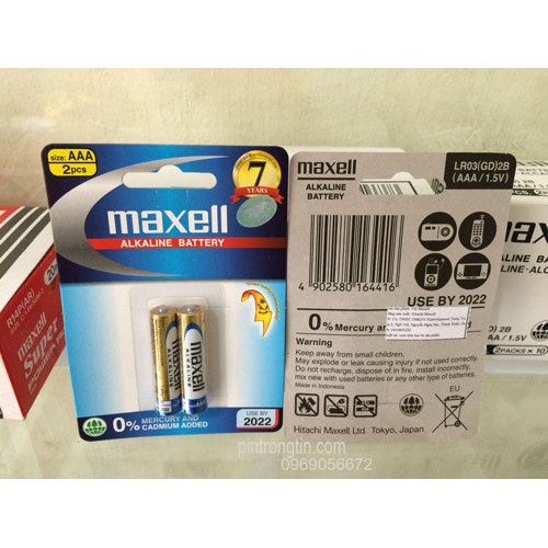 Bộ pin tiểu, pin đũa, pin cúc áo maxell