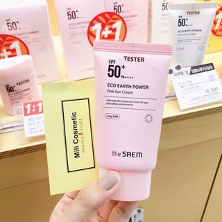 KEM CHỐNG NẮNG THE SAEM ECO EARTH POWER PINK SUN CREAM (SPF 50+/PA)++++