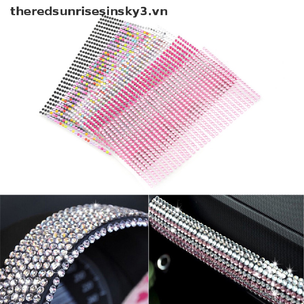 Miếng Dán Trang Trí Xe Hơi Đính Đá Pha Lê Lấp Lánh