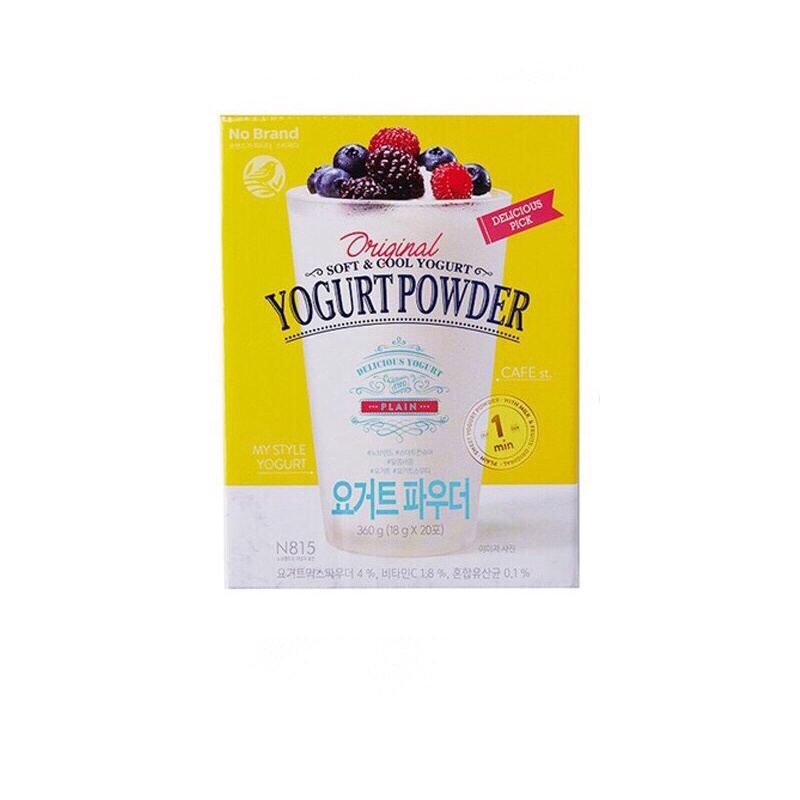 Bột Sữa Chua Yogurt No Brand Hộp 20 Gói