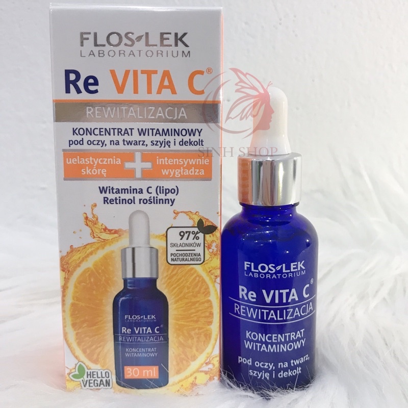 Serum Trắng Da Chống Lão Hoá Flos-lekk Re Vita C vitamin C retinoll hàng nội địa balan 30ml