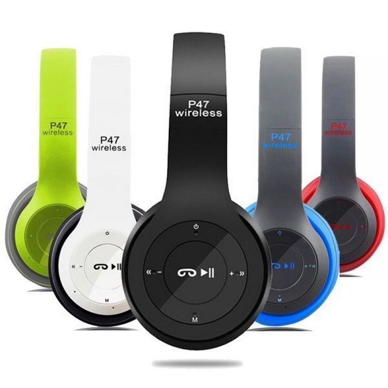 Tai Nghe Bluetooth Chụp Tai P47 Không Dây Chống Ồn - Hỗ Trợ Cắm Thẻ Nhớ - Âm Thanh Cực Chất - Bảo Hành 6 Tháng