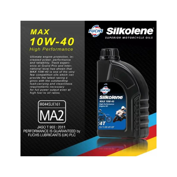 [ Tặng 1 bịch OMO] Nhớt xe số cao cấp FUCHS Silkolene MAX 10W40 - Nhập 100% Indo