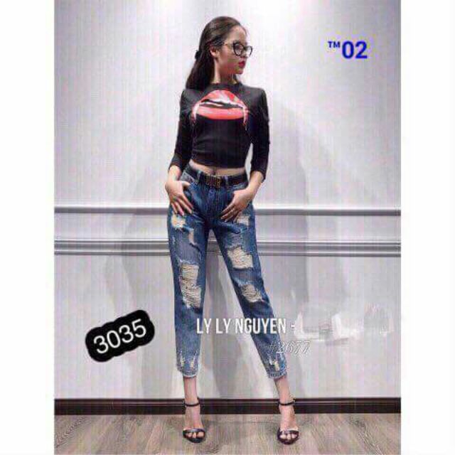 Quần jean beggy nữ cao cấp ms111