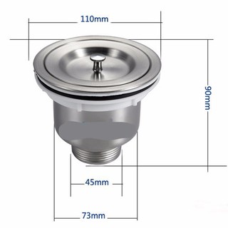 bộ xả bồn rửa chén phi 110