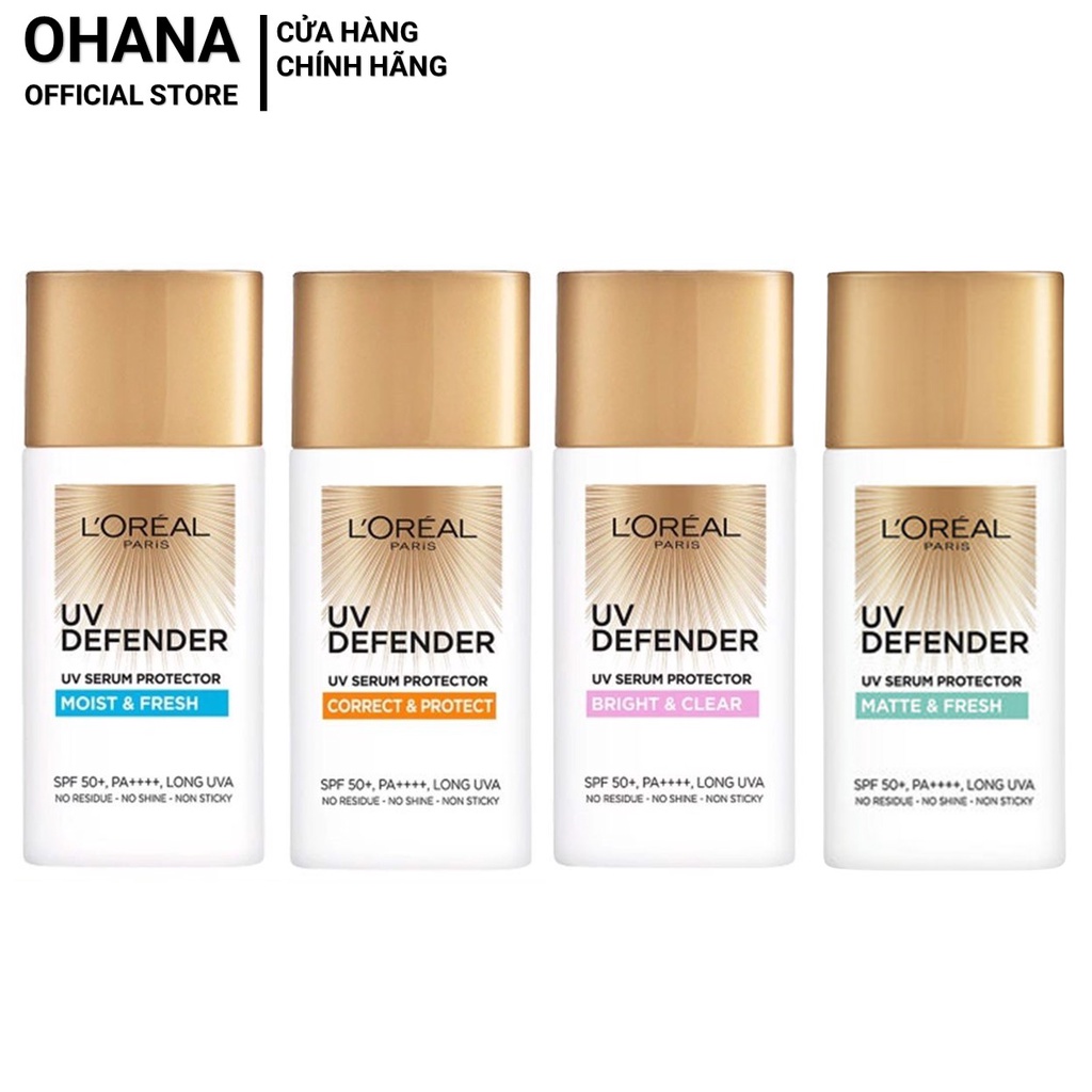 Kem Chống Nắng Bảo Vệ Da, Chống Lão Hóa L'Oreal Paris UV Defender Serum Protector SPF50+ PA++++ 50ml