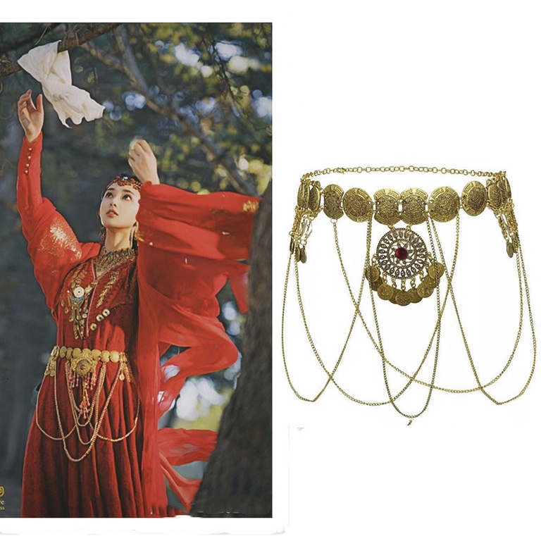 Trang sức vòng cổ đai lưng trang trí hán phục cổ trang
