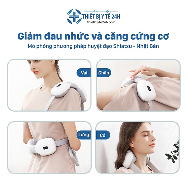 Máy massage cổ vai gáy, Máy massa rung xoay hồng ngoại cao cấp P10