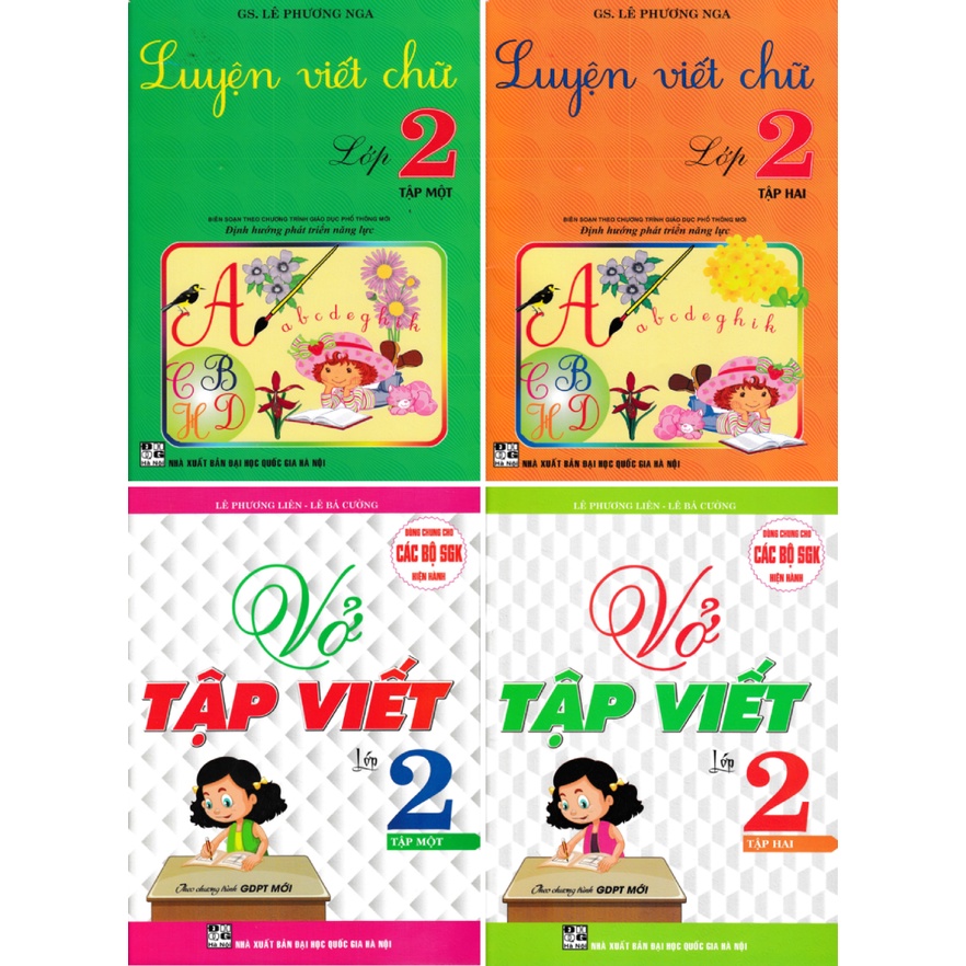 Sách - Combo Vở Tập Viết + Luyện Viết Chữ Lớp 2 (Theo Chương Trình Giáo Dục Phổ Thông Mới) (Bộ 4 Cuốn)