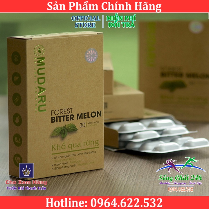Viên Uống Khổ Qua Rừng Mudaru Hỗ Trợ Bệnh Tiểu Đường - Sống Chất 24h