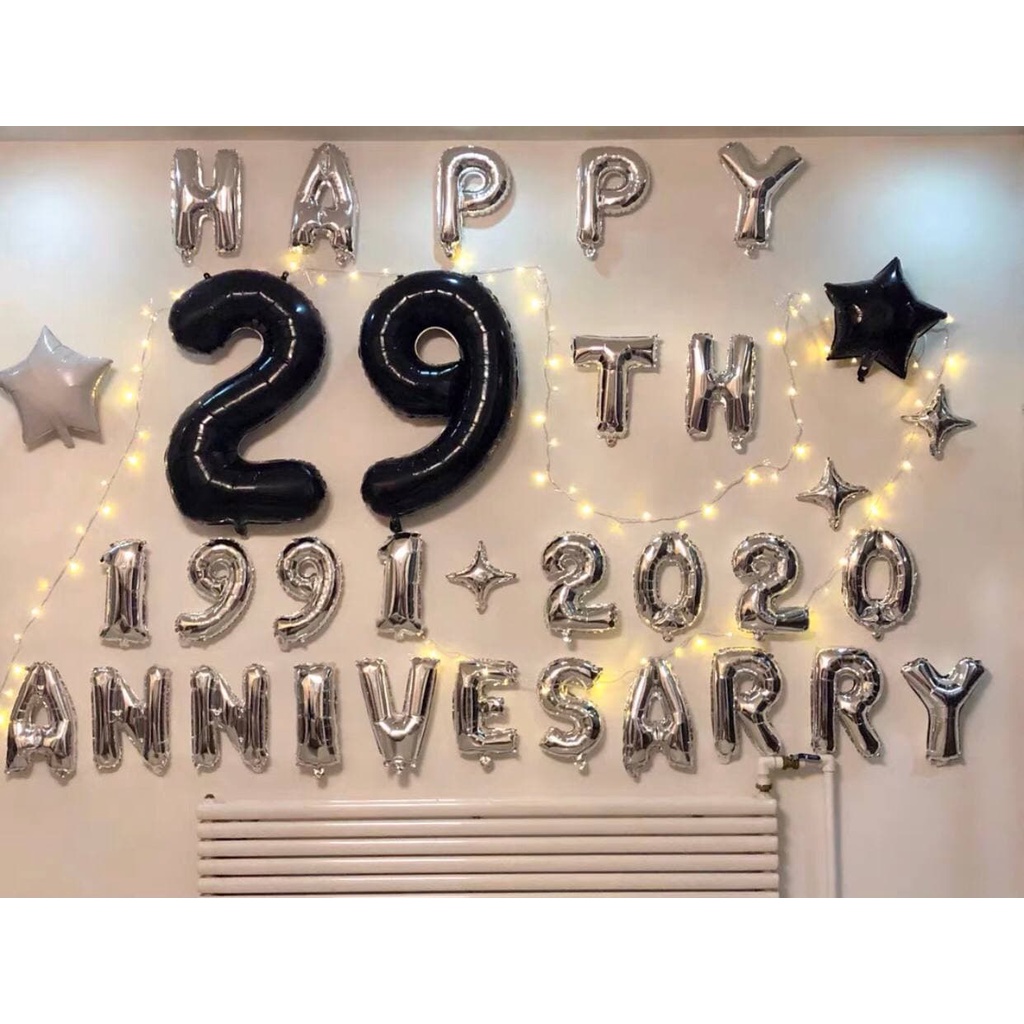 Bóng chữ cái ghép tên trang trí sinh nhật, happy birthday, thôi nôi, đầy tháng cho bé trai, bé gái