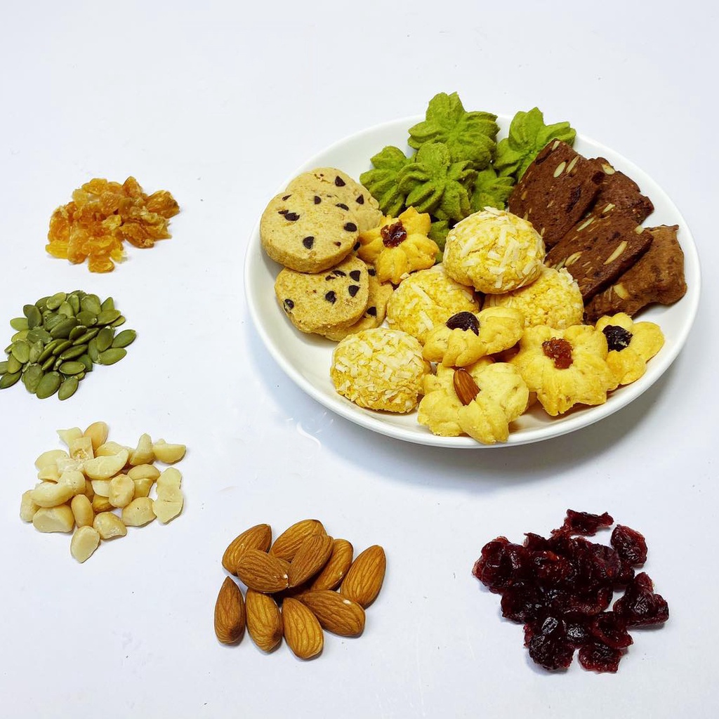 Bánh ăn kiêng giảm cân cookies ONFOD mix 5 vị dành cho người tiểu đường, gym, yoga, eat clean 250g 500g