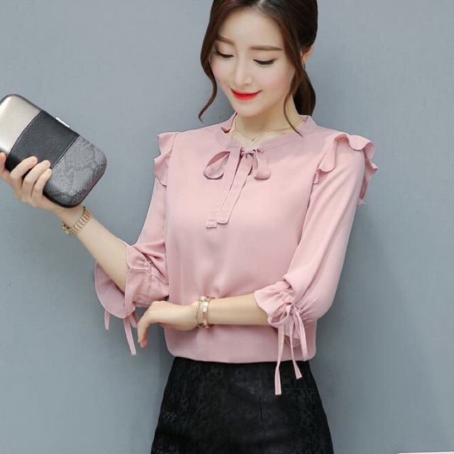 Áo bèo phối nơ màu cực yêu