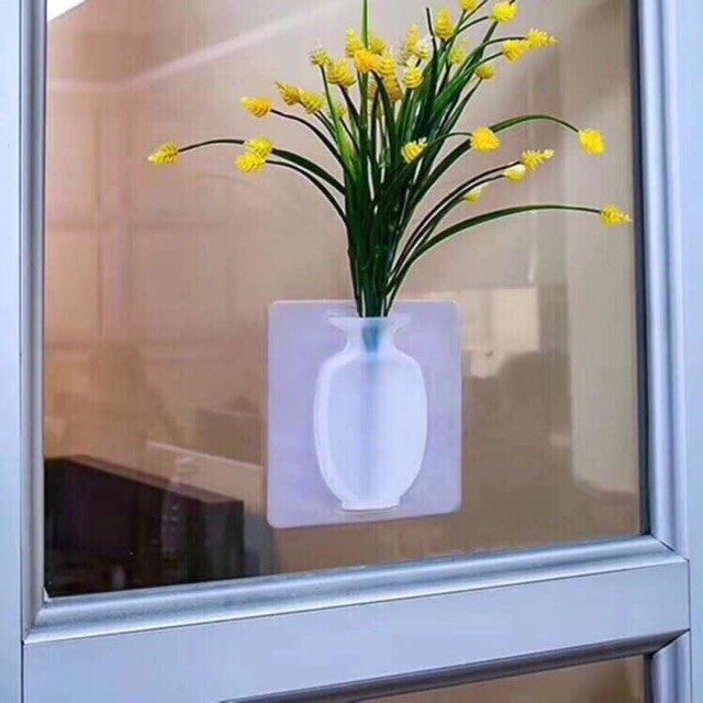 Sỉ 2 lọ hoa dán mặt kính silicon