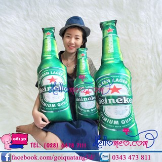 Gối Ôm Chai Bia Ken 3D 80cm