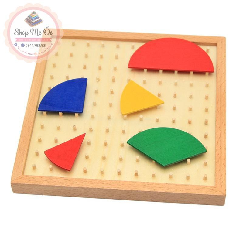 Giáo cụ Montessori - Bảng ghép hình chia tọa độ (Có sẵn)
