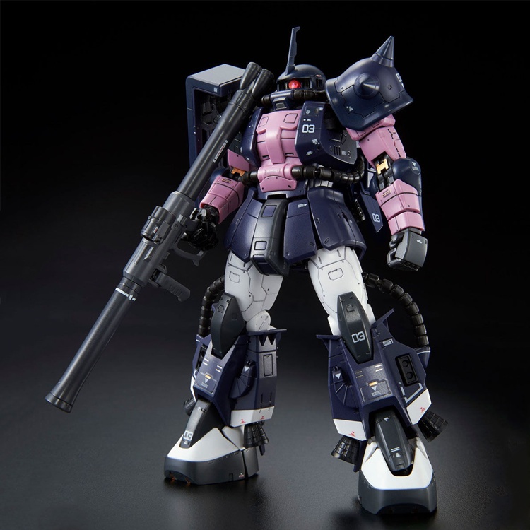 Mô hình lắp ráp Gunpla P-Bandai: RG 1/144 MS-06R-1A Zaku II High Mobility Type(Black Tri-Stars) Gundam Bandai Japan