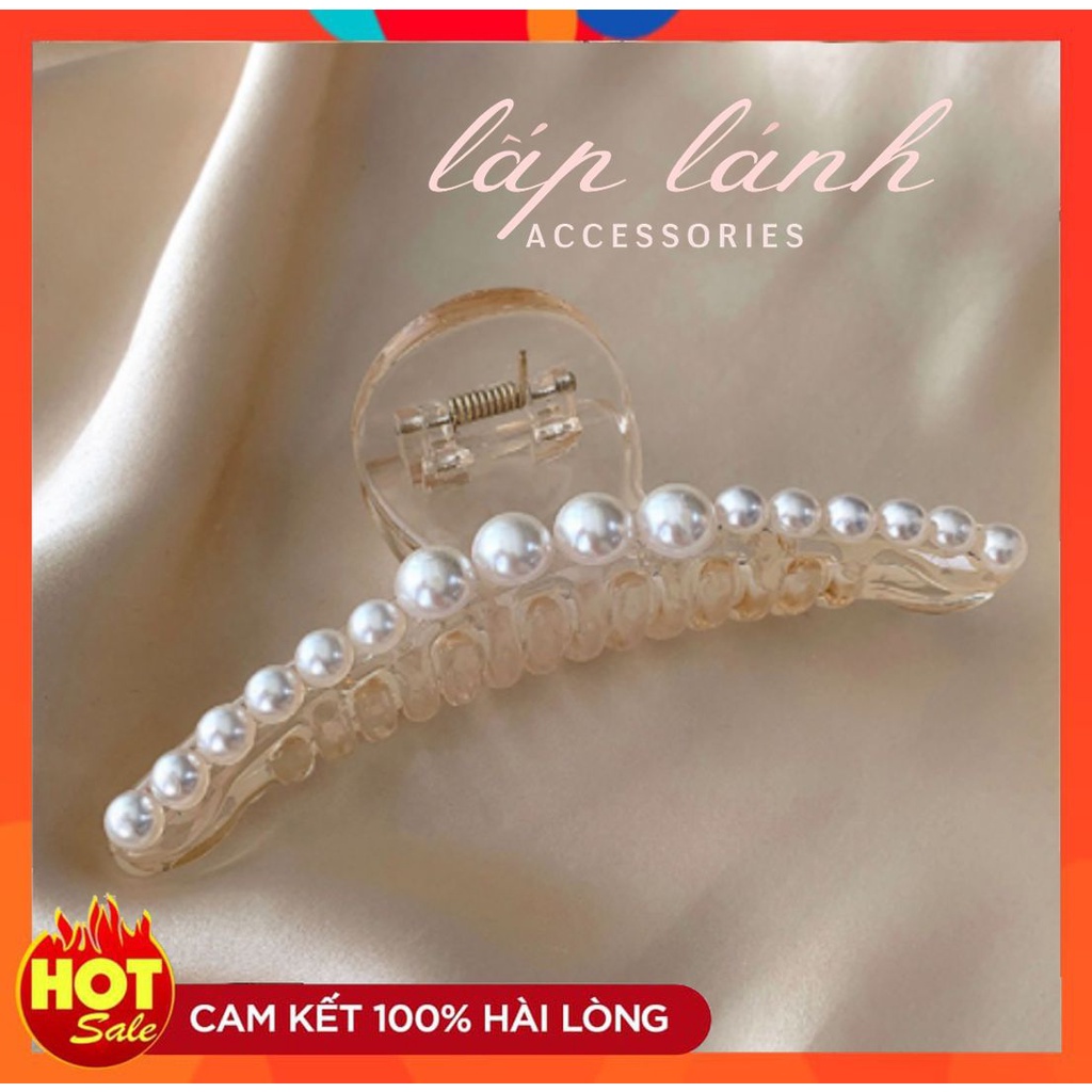 [HOT] KẸP TÓC KẸP CÀNG CUA ĐÍNH HẠT NGỌC NHÂN TẠO SANG TRỌNG THỜI TRANG PHONG CÁCH HÀN QUỐC 214KTOCN