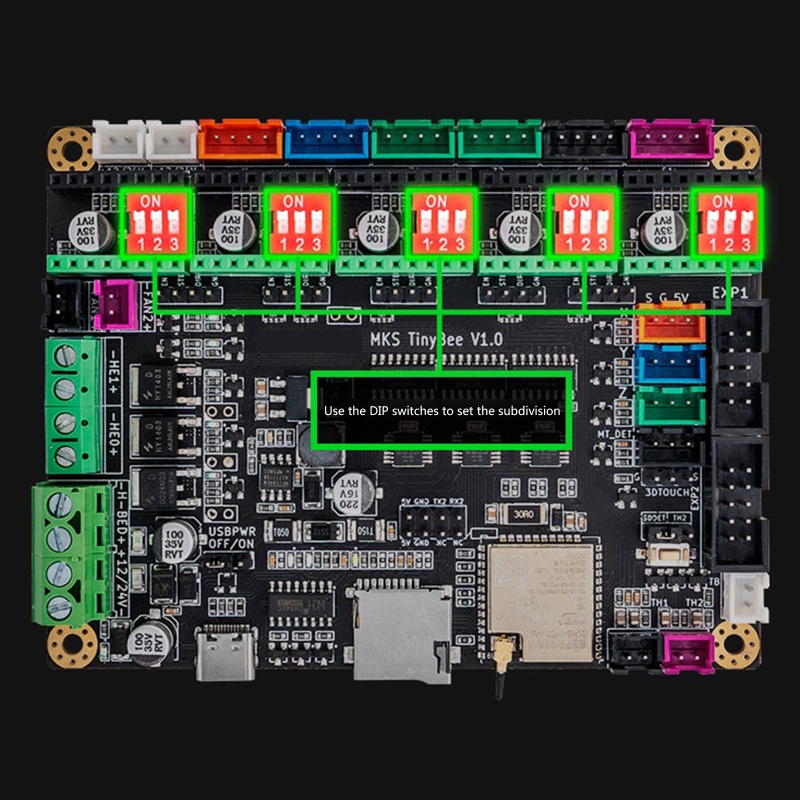Bo Mạch Chủ MKS TinyBee 32Bit ESP32 MCU Cho Máy In 3D Touch Wifi BABY1 Makerbase MKS TinyBee