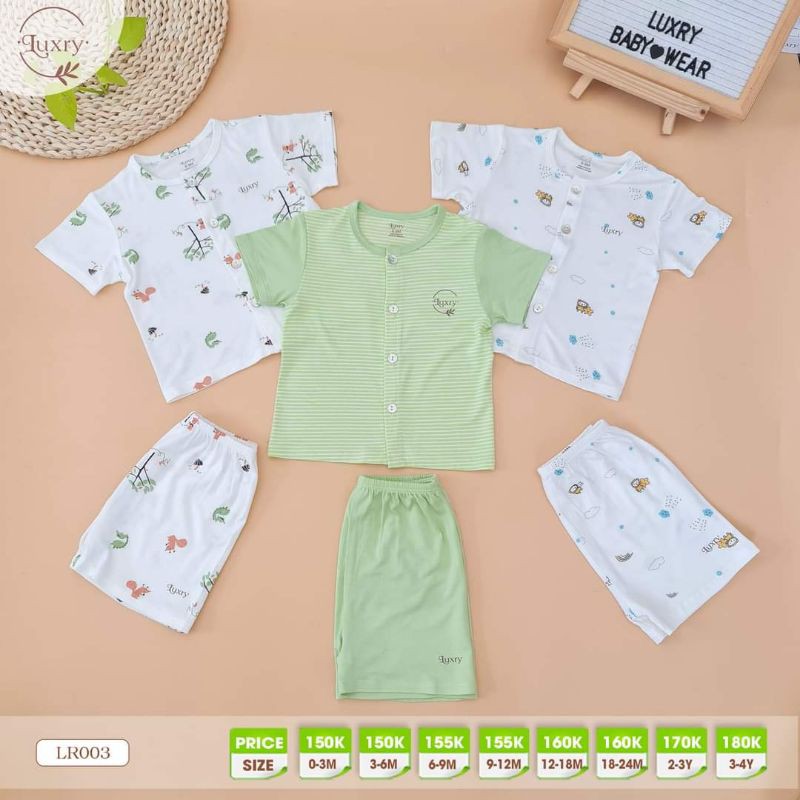 Bộ cộc tay cài thẳng Luxry-Arich vải sợi tre cao cấp